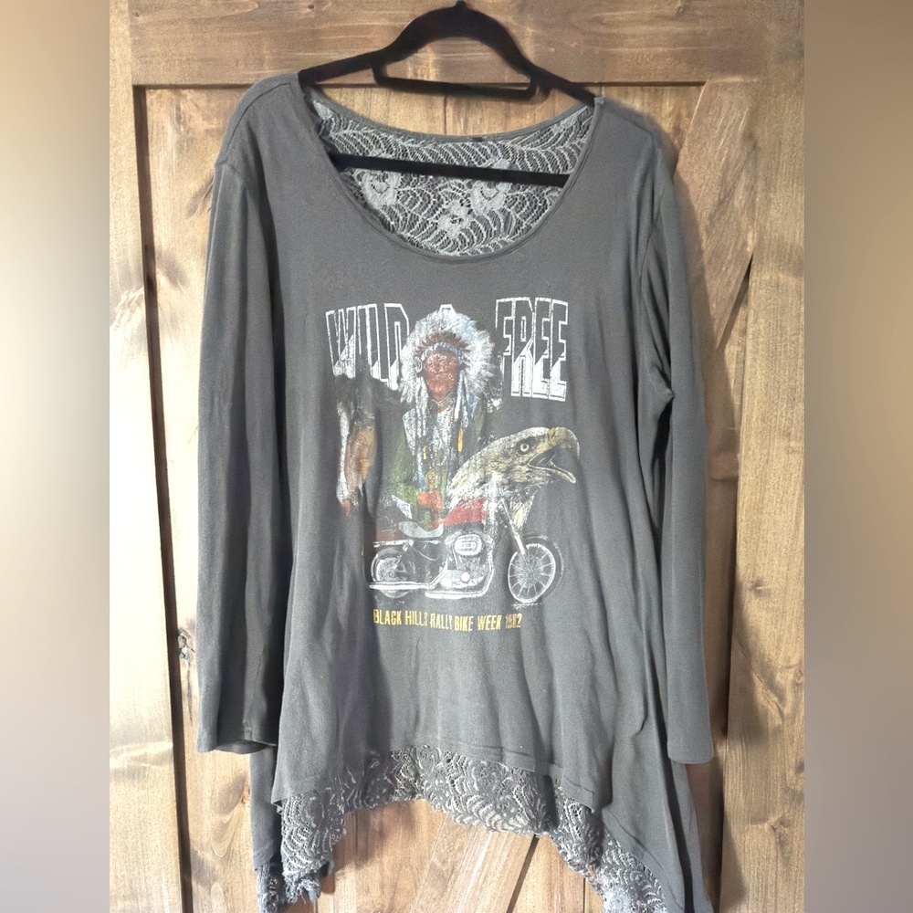 Wild Free Gray Boho Women's Tunic - Can be worn two ways!